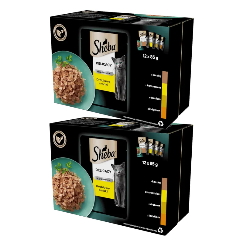 Dodaj do koszyka Sheba Delikatesse in Gelee Smaki Drobiowe 2 sztuki 12x85g