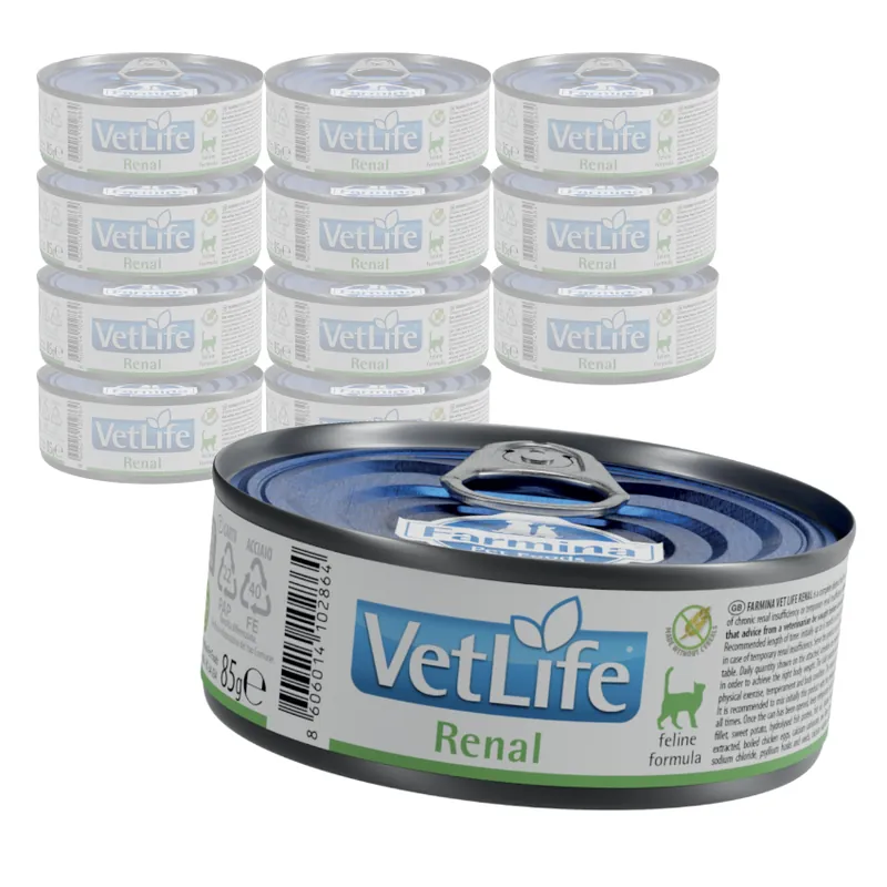 Rabat Farmina Vet Life Renal Feline 12x85g Mokra Karma Dla Kota z Ostrą Niewydolnością Nerek