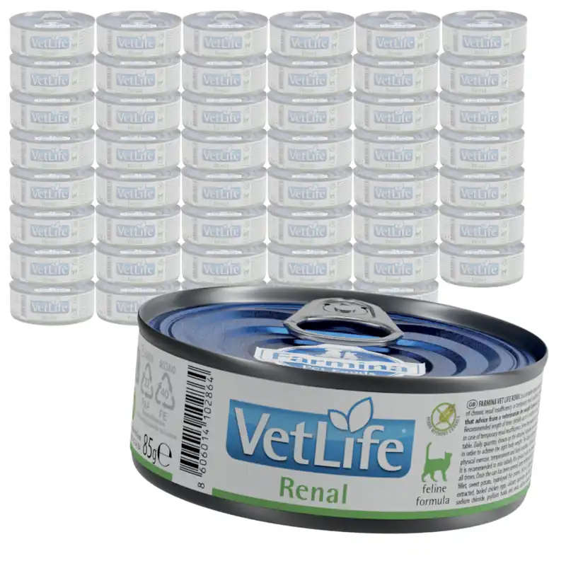 Oferta Farmina Vet Life Renal Feline 48x85g Mokra Karma Dla Kota z Ostrą Niewydolnością Nerek