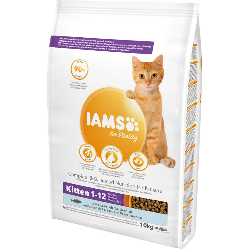 Sucha Karma Iams for Vitality Dla Kociąt Z Rybami Oceanicznymi 10kg Zamów dziś