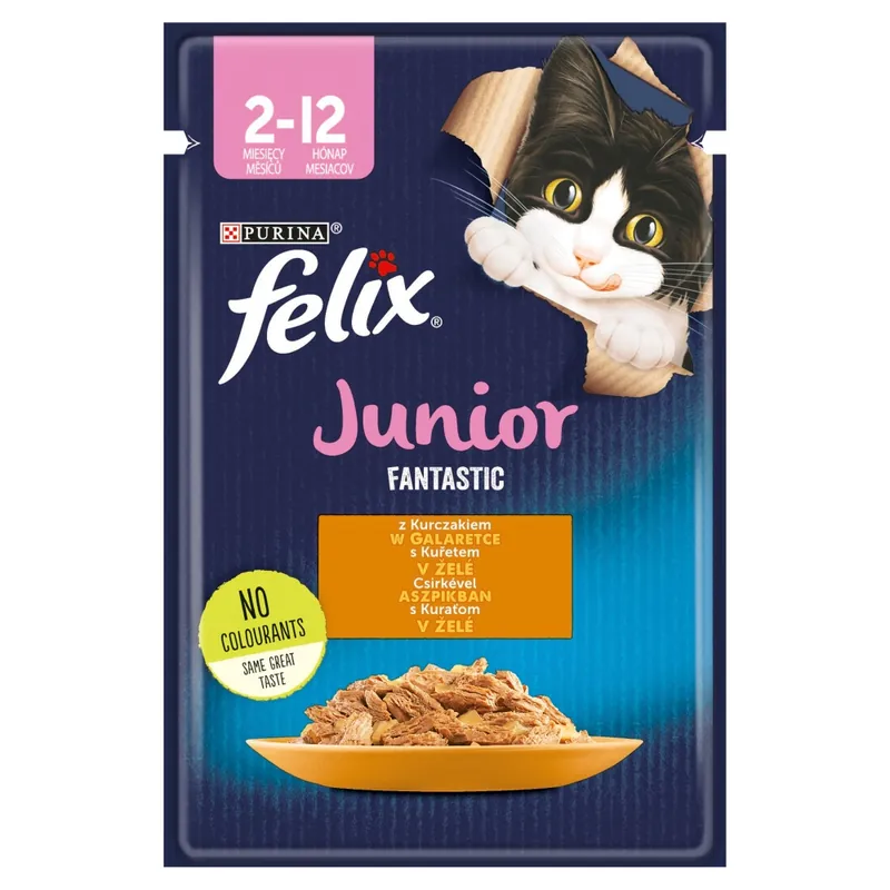 Zamów teraz Felix Fantastic Junior Karma Dla Kociąt Kurczak W Galaretce Saszetka 85g