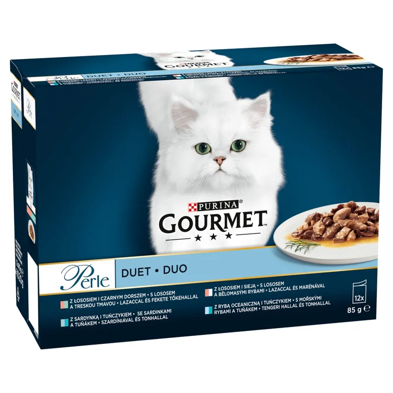 Purina Gourmet Perle Duet Rybny 12x85g Mokra Karma Dla Kota Hit cenowy