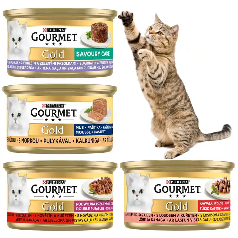 Purina Gourmet Gold Mokra Karma Dla Kotów Mix Smaków Łosoś Kurczak Wołowina Indyk Jagnięcina 12x85g Dodaj do koszyka