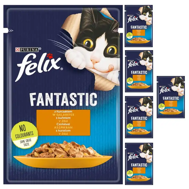 Obniżka ceny Felix Fantastic Karma Dla Kotów Kurczak W Galaretce Saszetka 6x85g