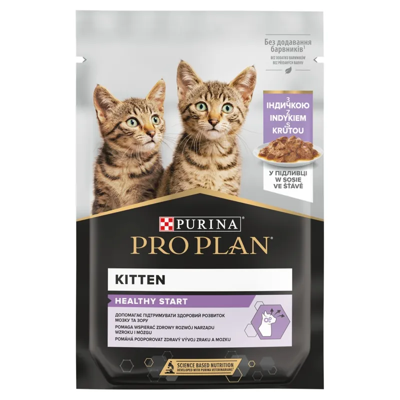 Purina Pro Plan Kitten Healthy Start 85g Mokra Karma Dla Kociąt z Indykiem w Sosie Obniżka ceny