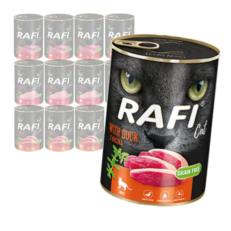 Rafi Cat Adult Bezzbożowa Mokra Karma Dla Kota Mix Smaków 12x400g Kaczka Indyk Cielęcina Sprawdź teraz