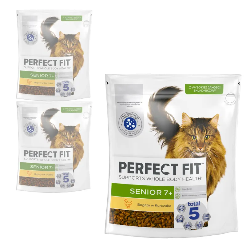 Perfect Fit Senior 7+ 3x750g Sucha Karma Dla Kotów Starszych Z Kurczakiem Wyprzedaż