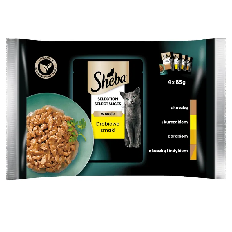 Oferta Sheba Selection Select Slices Drobiowe Smaki 4x85g Mokra Karma Pełnoporcjowa Dla Kota W Sosie