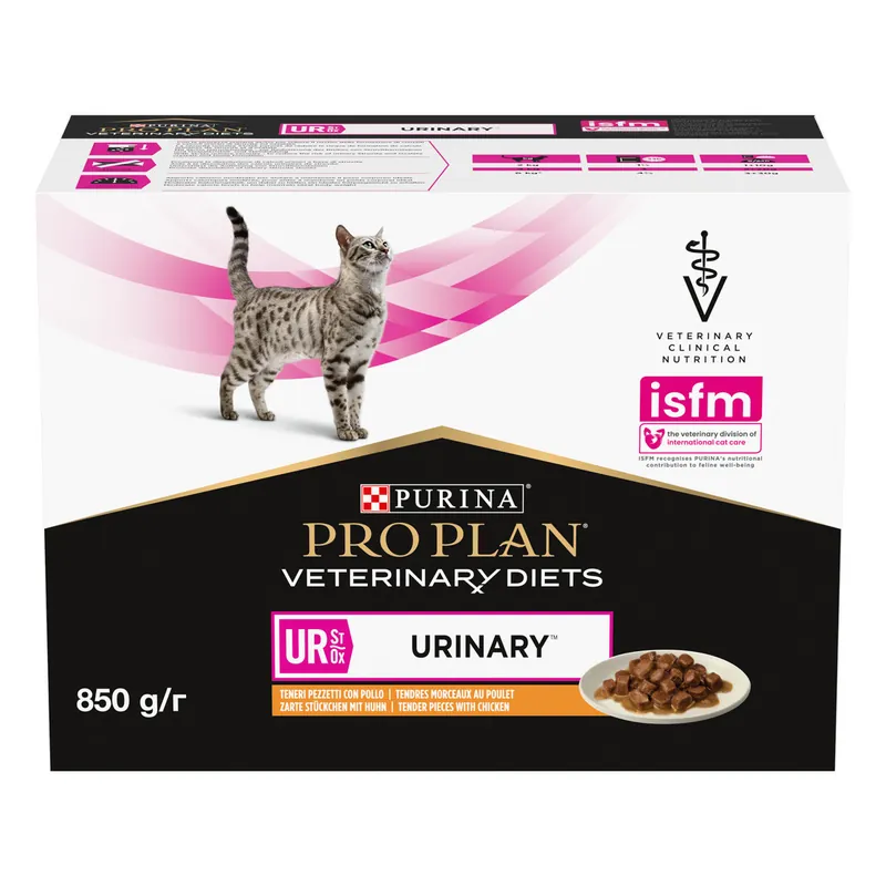 Purina Pro Plan Veterinary Diets UR Urinary Mokra Karma Dla Kota Z Kurczakiem 10x85g Przeciw Kamieniom Struwitowym Oferta limitowana