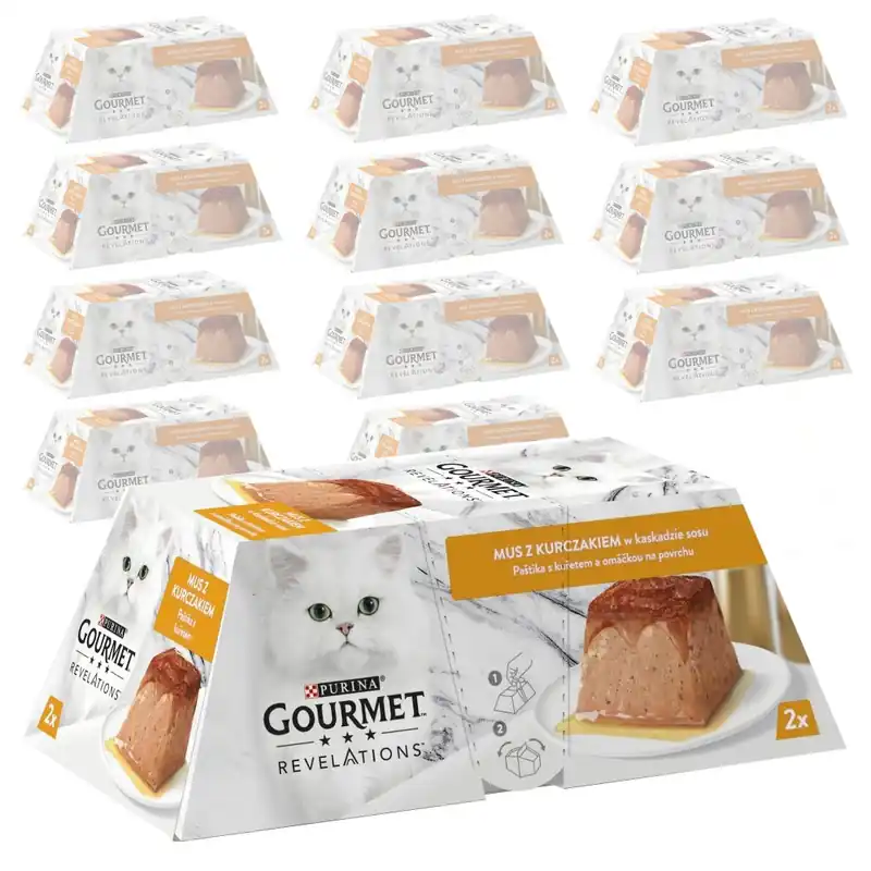 Zamów teraz Purina Gourmet Revelations Mus z Kurczakiem 24x57g Mokra Karma Dla Kota w Sosie