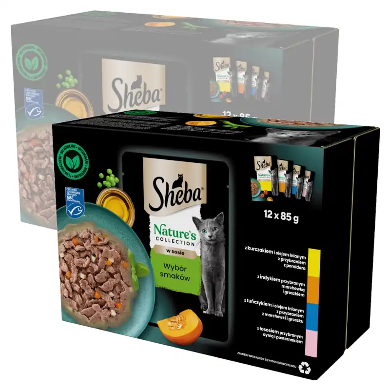 Taniej Sheba Nature’s Collection Wybór Smaków 24x85g Mokra Karma Pełnoporcjowa Dla Kota W Sosie