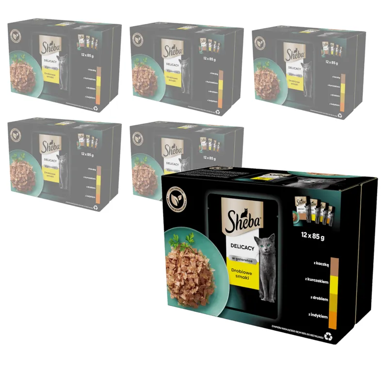 Sheba Delicacy Smaki Drobiowe W Galaretce 72x85g Mokra Karma Dla Kota Tani