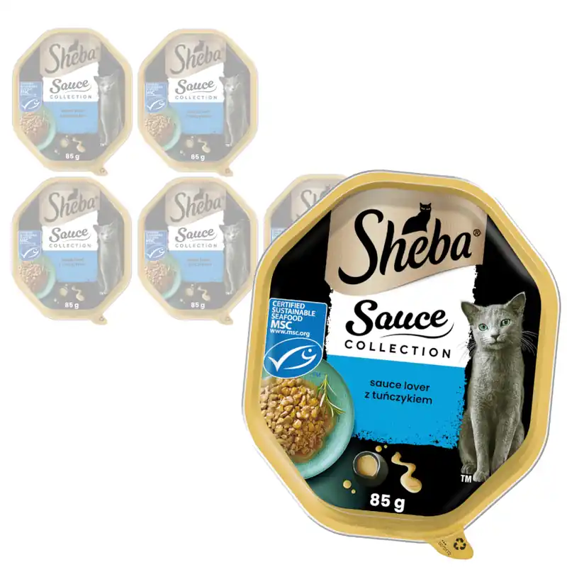 Sheba Sauce Collection Tacka 6x85g Mokra Karma Pełnoporcjowa Dla Kota Kawałki Z Tuńczykiem W Sosie Zamów teraz