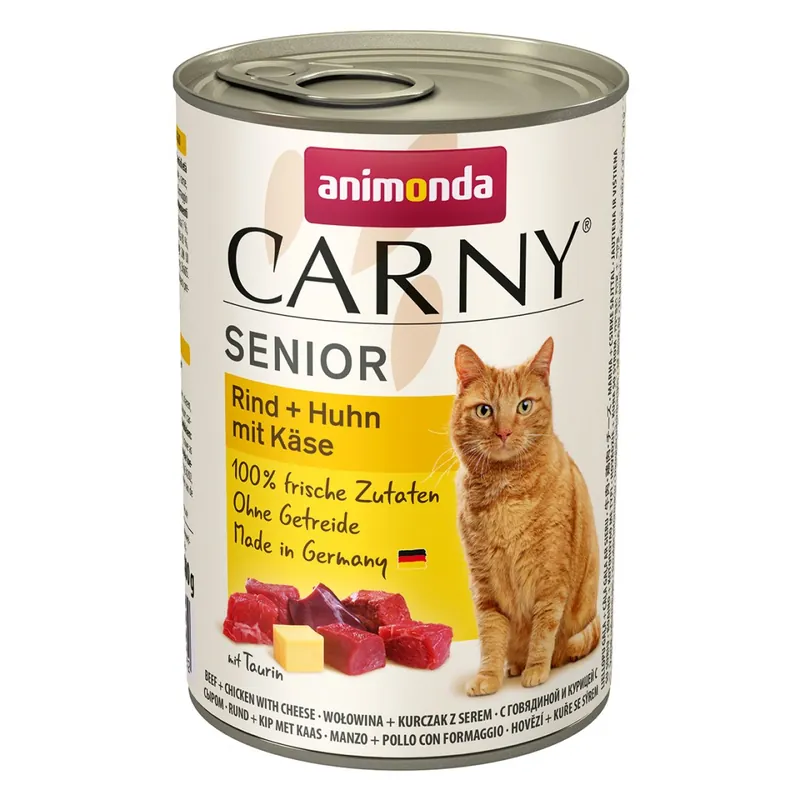 Animonda Carny Senior 400g Mokra Karma Dla Starszego Kota z Wołowiną Kurczakiem i Serem Bestseller