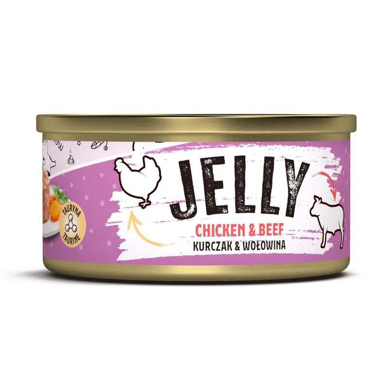Hit cenowy Mr. Bandit Jelly 80g Przysmak dla Kota Galaretka z Kurczakiem i Wołowiną