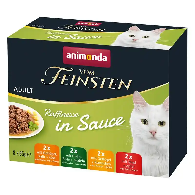 Nie przegap Animonda Vom Feinsten Raffinesse Adult 8x85g Mixpack Mokra Karma dla Kota w Sosie