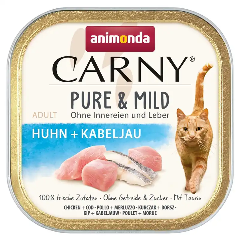 Szybka wysyłka Animonda Carny Pure & Mild 100g Mokra Karma Dla Kota Z Kurczakiem I Dorszem