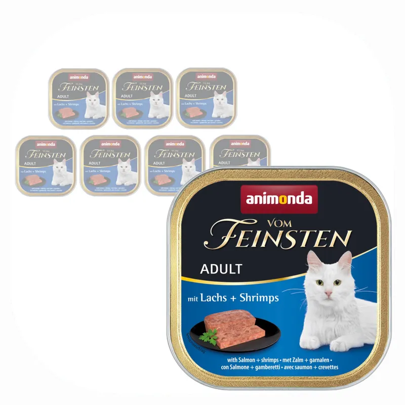 Wyjątkowa oferta Animonda Vom Feinsten Adult 8x100g Mokra Karma dla Kota z Łososiem i Krewetkami