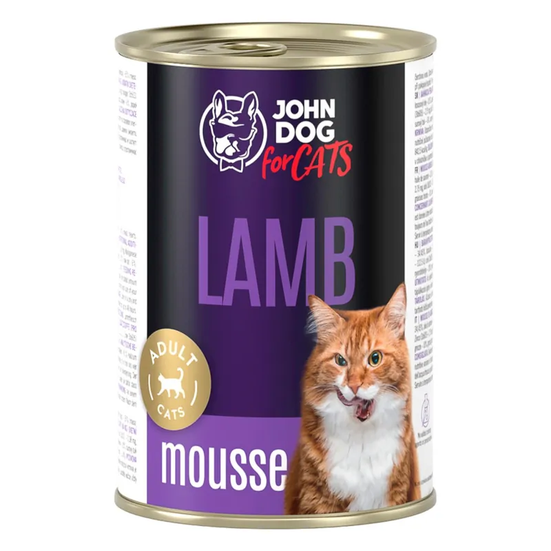 Szybka wysyłka John Dog for Cats Mus z Jagnięciną 400g Bezzbożowa Mokra Karma Dla Kota