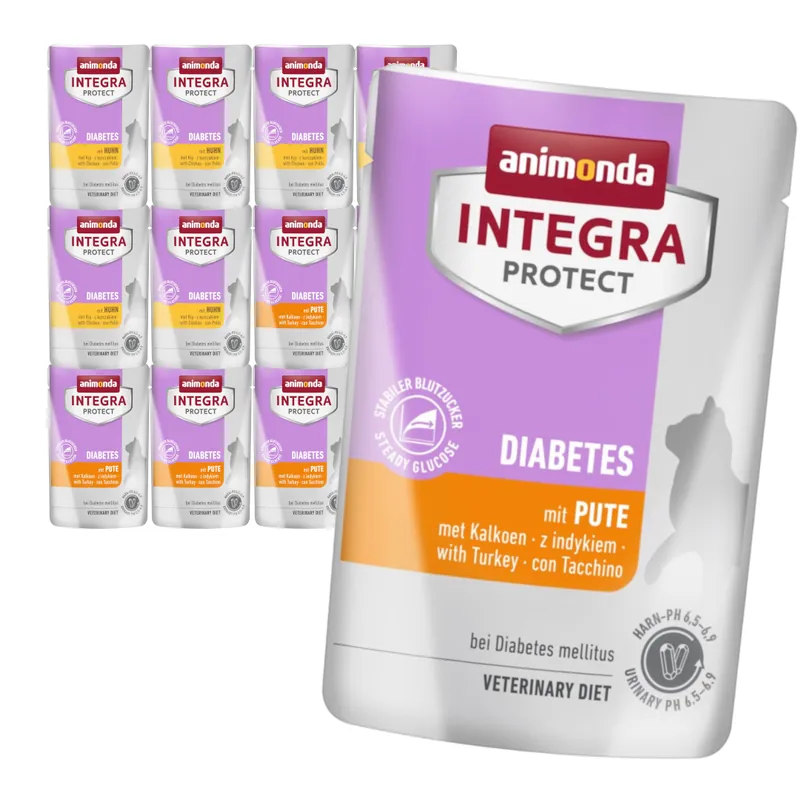 Animonda Integra Protect Diabetes 12x85g Mokra Karma Dla Kota Z Cukrzycą Mix Smaków Ostatnie sztuki