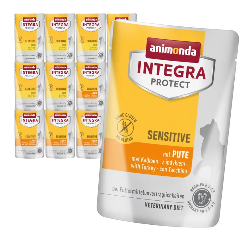 Animonda Integra Protect Sensitive 12x85g Mokra Karma Dla Kota Z Nadwrażliwością Pokarmową 2 Smaki Kup teraz