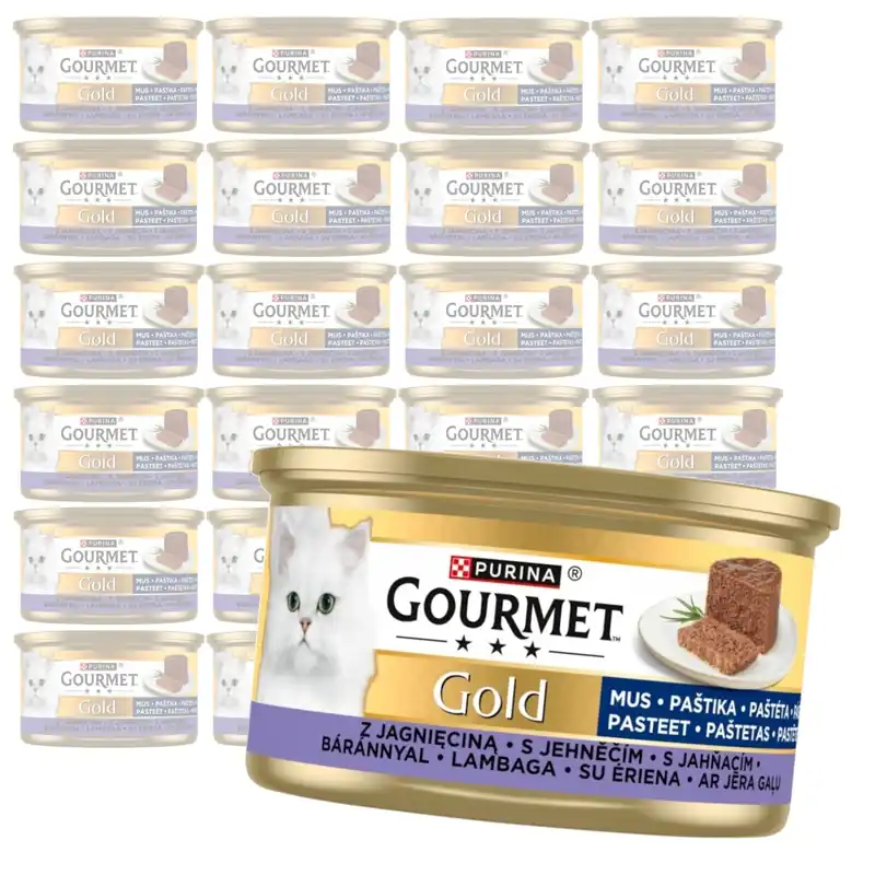 Purina Gourmet Gold Mus z Jagnięciną 24x85g Mokra Karma Dla Kota Cena promocyjna