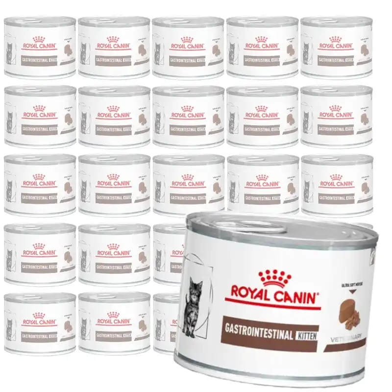 Royal Canin Veterinary Gastrointestinal 24x195g Mokra Karma Dla Kociąt Z Wrażliwym Układem Pokarmowym Mus Rabat
