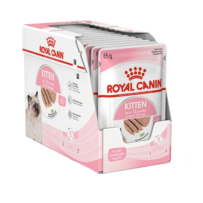 Royal Canin Kitten 12x85g Pełnoporcjowa Mokra Karma Dla Kociąt Do 12 Miesiąca Życia Pasztet Bezpieczne zakupy