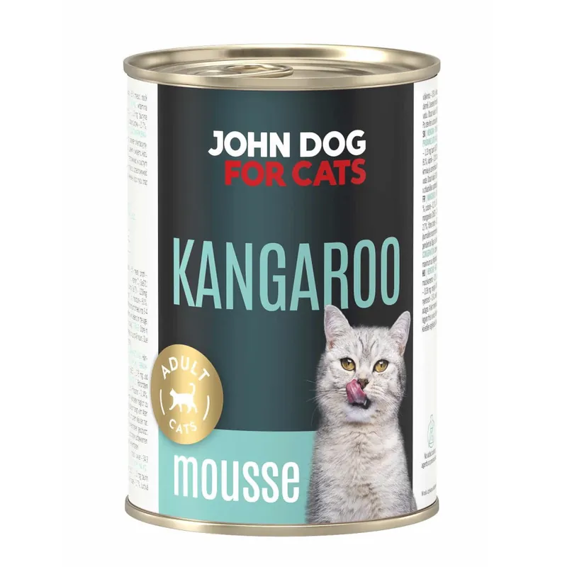 Ostatnia szansa John Dog For Cats 400g Mokra Karma Dla Dorosłych Kotów Z Kangurem Mus