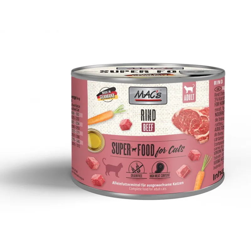 Wyjątkowa oferta MAC‘s Cat Mokra Karma Dla Kota Wołowina 6x200g