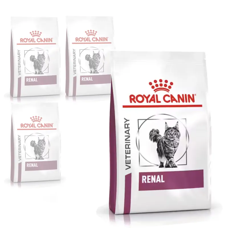 Royal Canin Veterinary Renal 4x400g Sucha Karma Dla Dorosłych Kotów Z Niewydolnością Nerek Zapobiega Powstawaniu Kamieni Taniej
