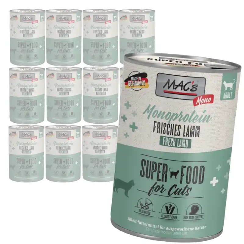 MAC‘s 12x400g Monoproteinowa Mokra Karma Dla Kota Jagnięcina Dodaj do koszyka