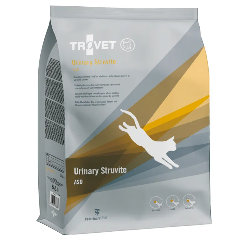 Promocja Trovet ASD Urinary Struvite 2,5kg Sucha Karma Dietetyczna z Drobiem Dla Dorosłych Kotów z Kamicą Nerkową