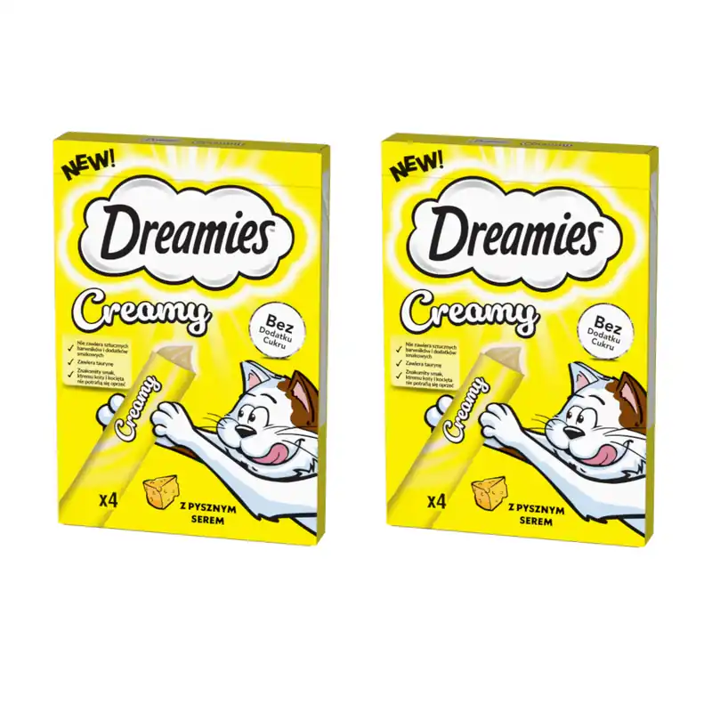 Dreamies Creamy 8x10g Kremowy Przysmak Dla Kotów Z Serem Hit cenowy