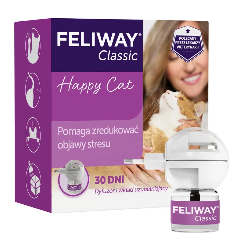 Ograniczona ilość Feliway Classic Dyfuzor i Wkład Uzupełniający 48ml Feromony Redukujące Stres u Kota Zestaw Startowy