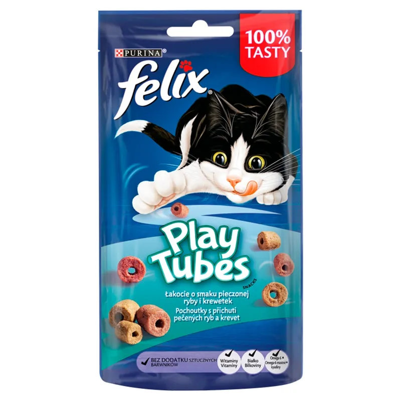 Purina Felix Play Tubes Przysmak Dla Kota Łakocie O Smaku Pieczonej Ryby I Krewetek 50g Taniej
