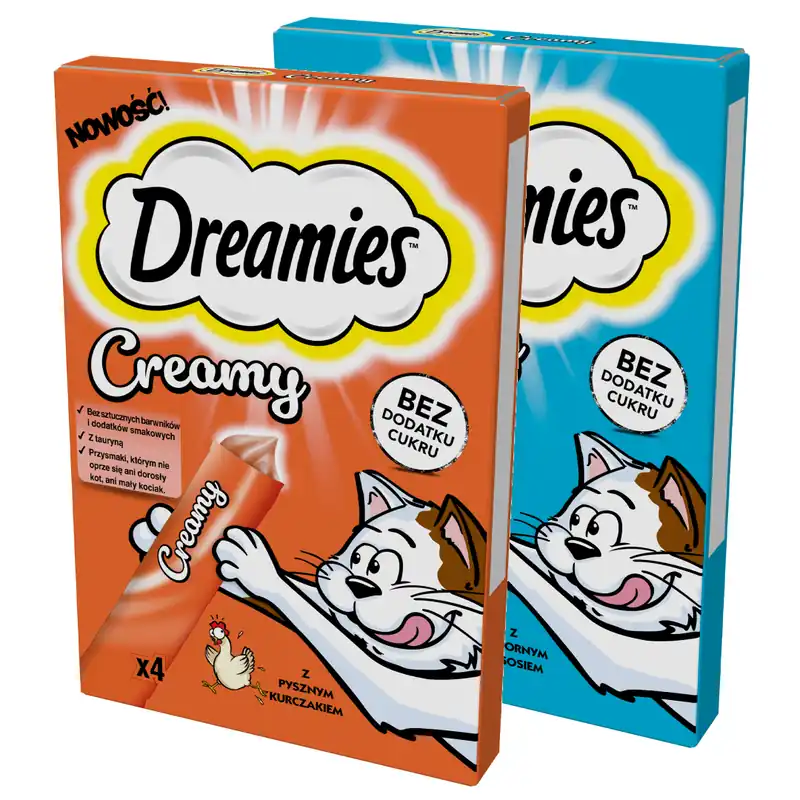 Przysmak Dla Kota Dreamies Z Pysznym Kurczakiem I Łososiem 8x10g Kup online