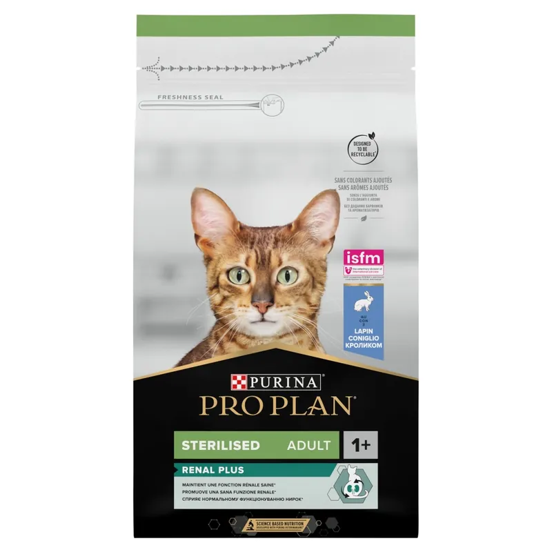 Purina Pro Plan Sterilised Renal Plus Adult Zdrowe Nerki Sucha Karma Dla Kotów z Królikiem 1,5kg Ostatnia szansa