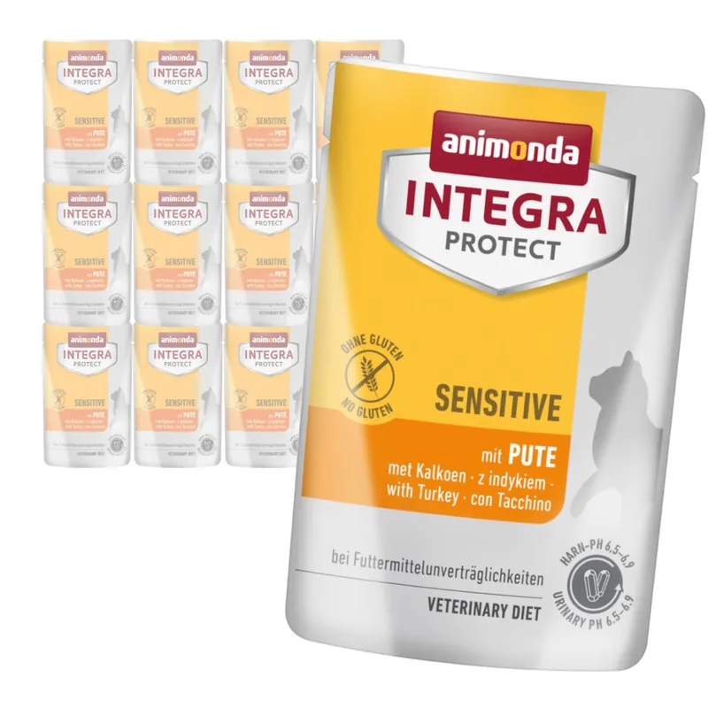 Okazja Animonda Integra Protect Sensitive 12x85g Mokra Karma Dla Kota Z Nadwrażliwością Pokarmową Indyk