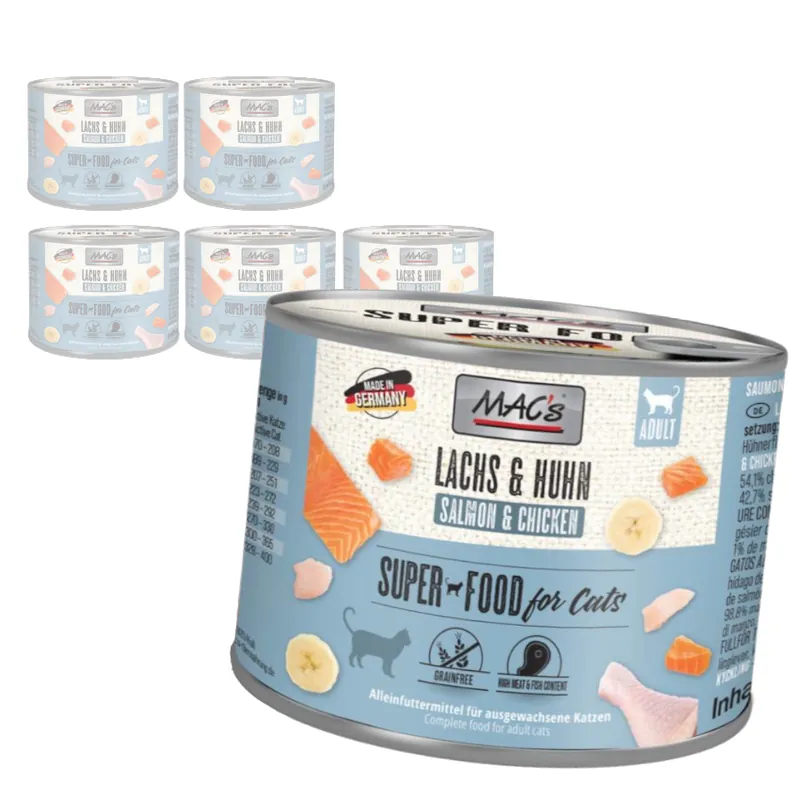 Oferta MAC‘s Cat Mokra Karma Dla Kota Łosoś Kurczak 6x200g