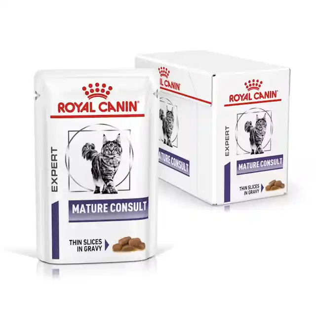 Nowość Royal Canin Veterinary Mature Consult 12x85g Mokra Karma W Sosie Dla Dorosłych Kotów Powyżej 7 Roku Życia