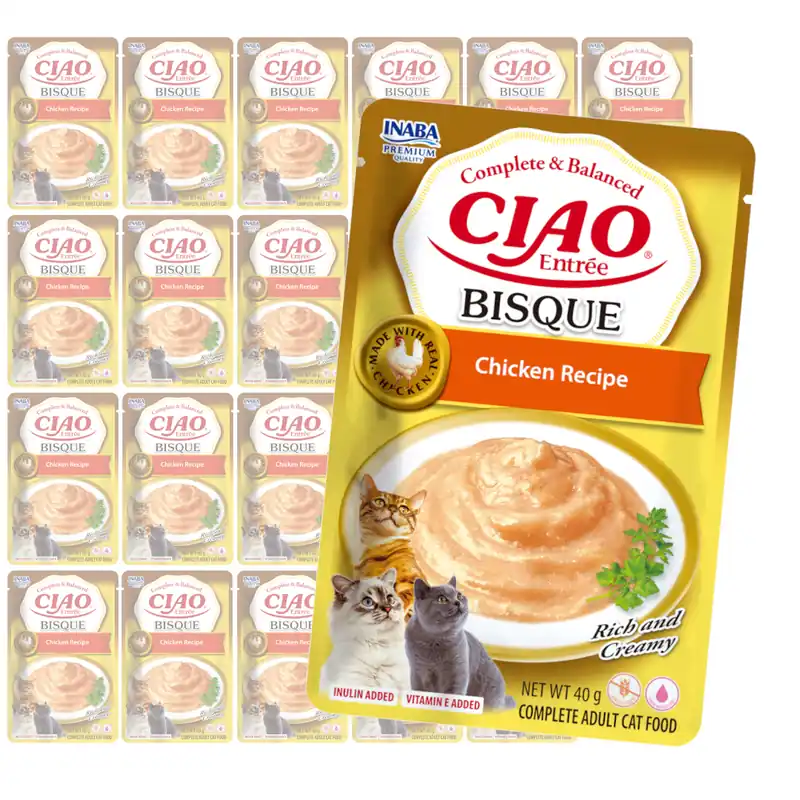 Bestseller Inaba Cat Ciao Bisque z Kurczakiem 24x40g Mokra Karma Dla Kota