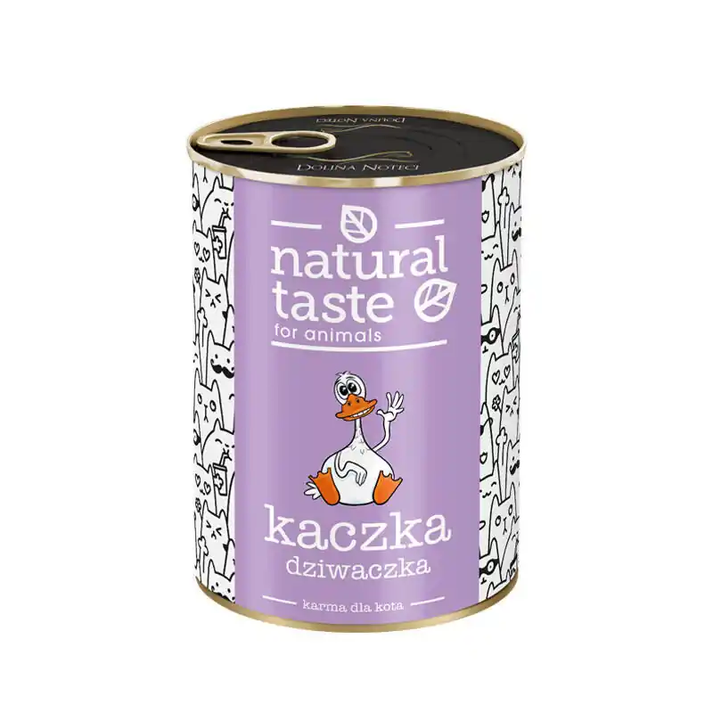 Mokra karma dla kota Natural Taste Kaczka Dziwaczka – danie z kaczki 400 g Hit sprzedaży