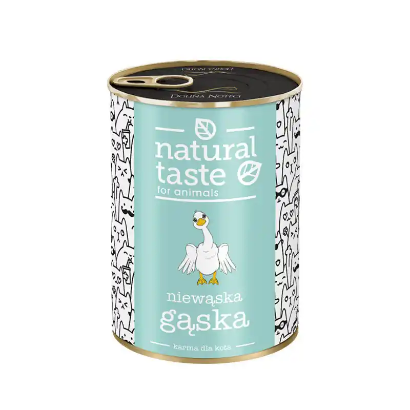Mokra karma dla kota Natural Taste Niewąska Gąska – danie z gęsi 400 g Ekspresowa dostawa