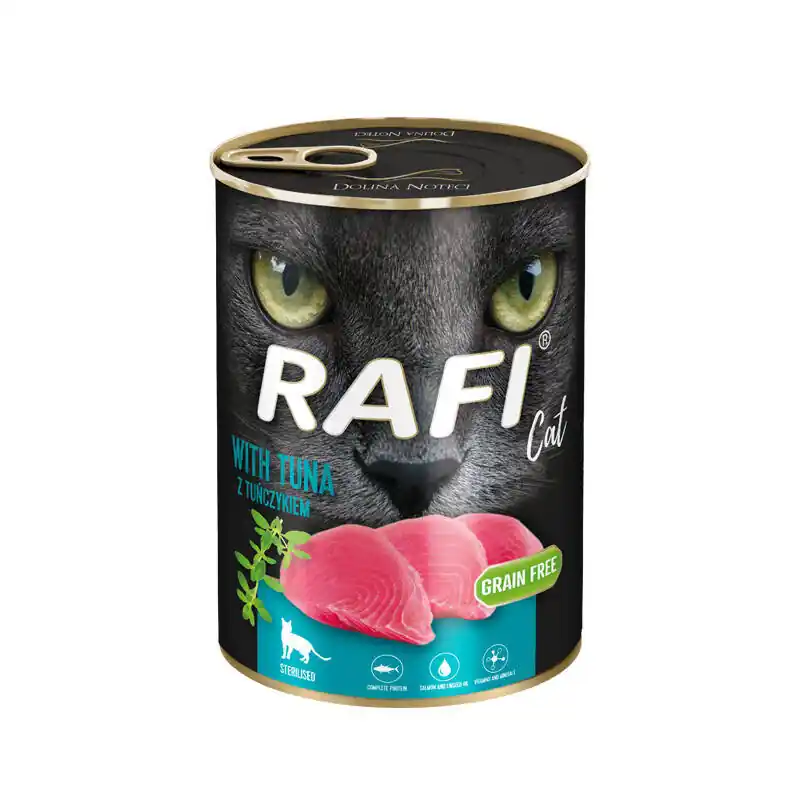 Zniżka Mokra karma dla kotów sterylizowanych z tuńczykiem Rafi Cat Adult 400 g