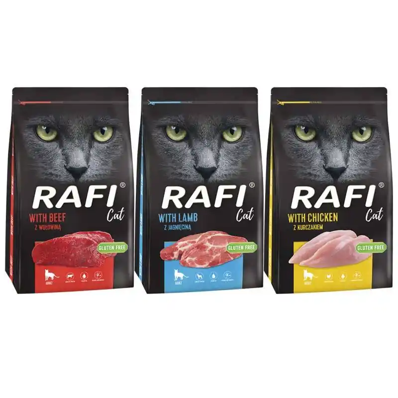 Sucha karma dla kota Rafi Cat 7 kg mix smaków 3 x 7 kg Bezpieczna płatność