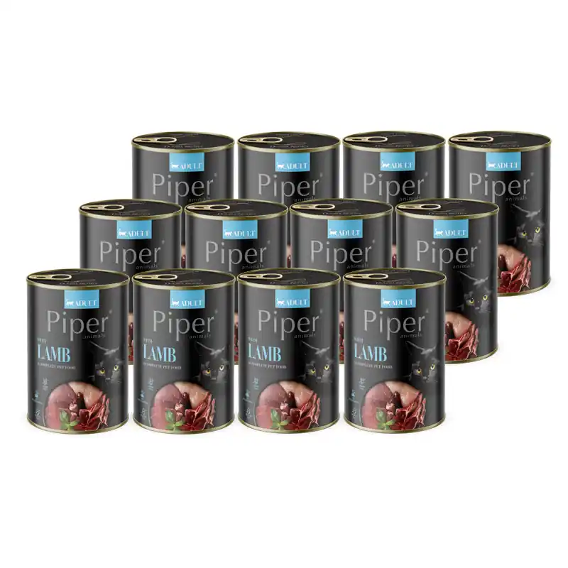 Mokra karma dla kota Piper Animals z jagnięciną zestaw 12 x 400 g Oferta limitowana