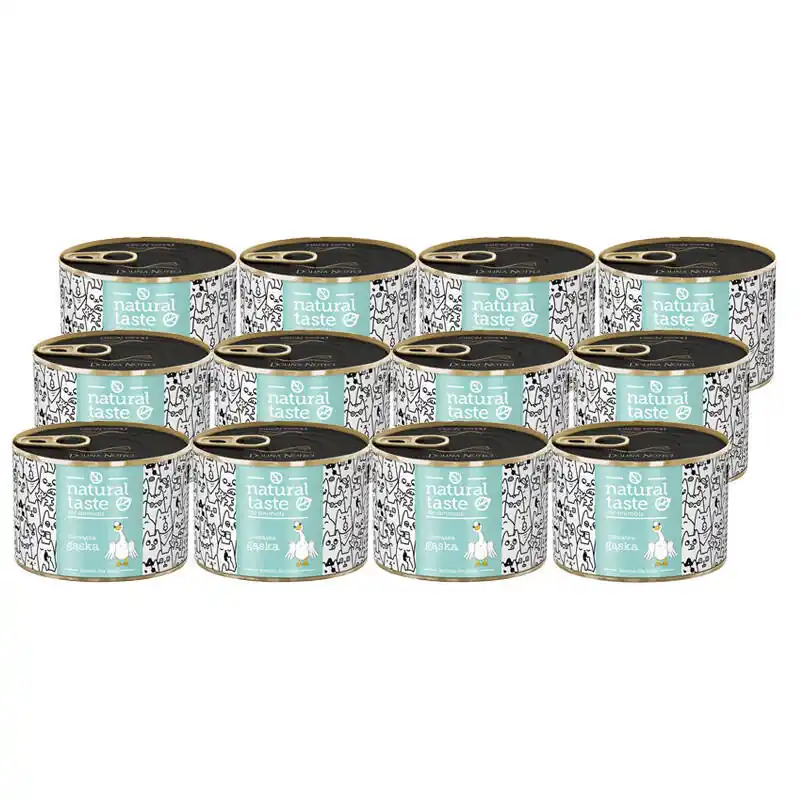 Mokra karma dla kota Natural Taste Niewąska Gąska – danie z gęsi zestaw 12 x 185 g Ostatnie sztuki