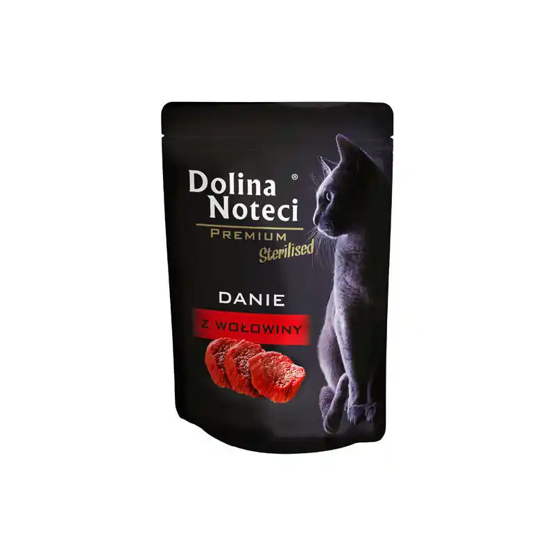 Najlepsza cena Mokra karma dla kota Dolina Noteci Premium Sterilised danie z wołowiny 85 g