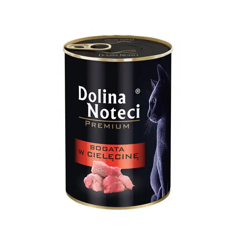 Mokra karma dla kota bogata w cielęcinę Dolina Noteci Premium 400 g Super okazja